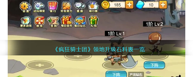 領(lǐng)地升級大全：騎士團石料攻略