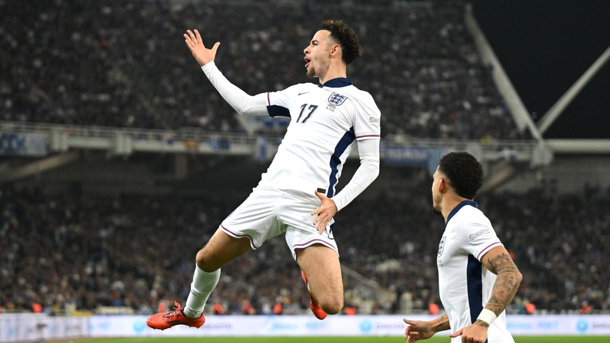 英格蘭3-0戰勝希臘，掌握歐國聯晉級主動權
