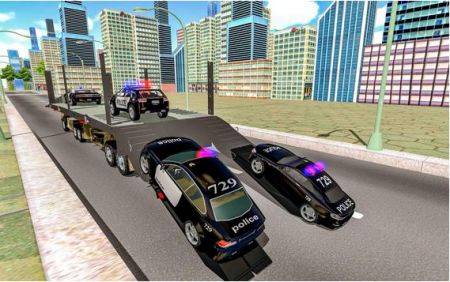警車運輸卡車Police Car Transport Truck